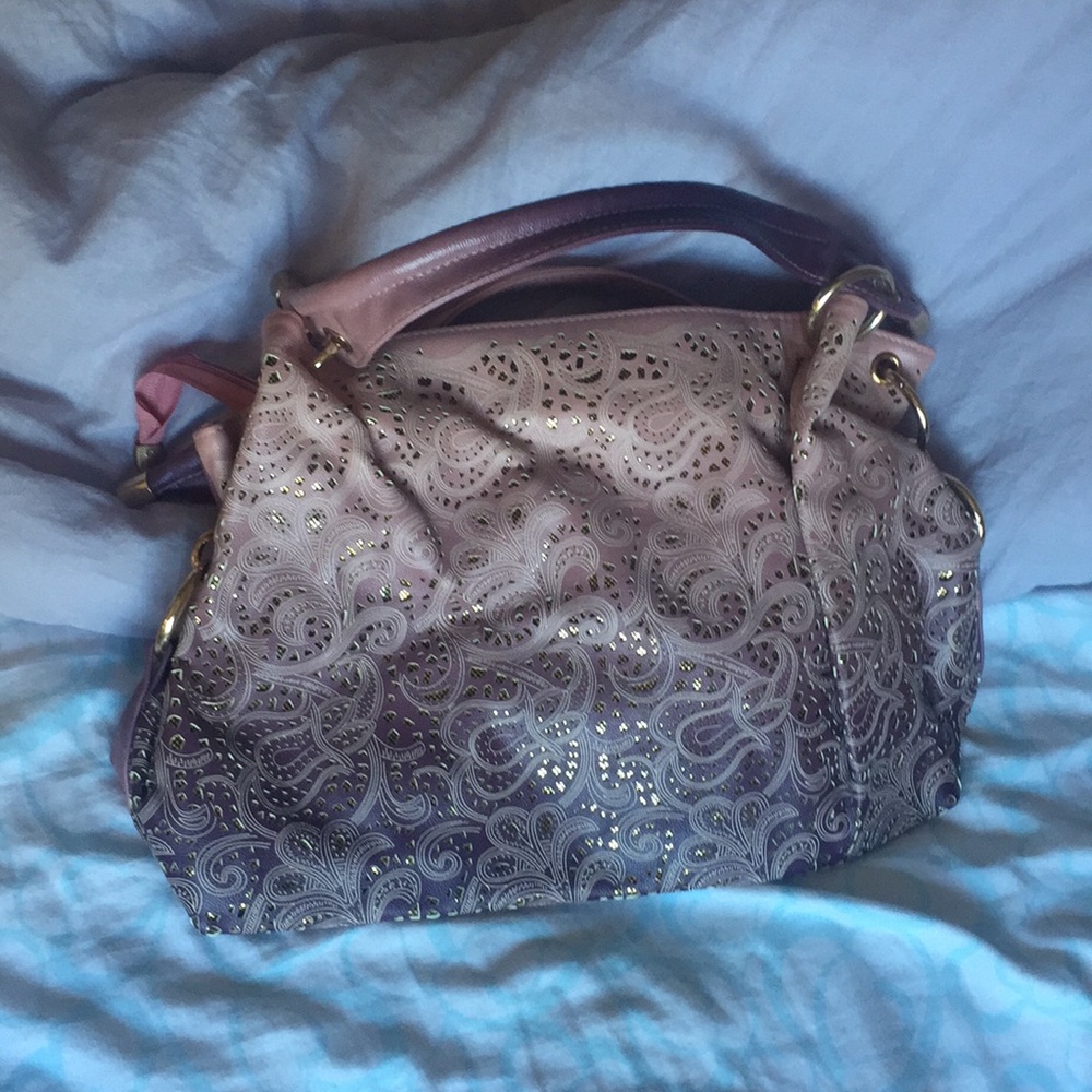 NEW gorgeous leather pink/purple bag